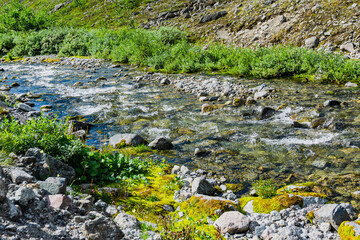 Mountains Apatite. Ski resort- Arctic region of Russia is a popular hiking trail