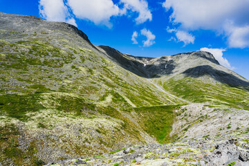 Mountains Apatite. Ski resort- Arctic region of Russia is a popular hiking trail