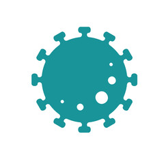 Covid-19 icon Viruses that are spread through coughing or sneezing Simple flat design