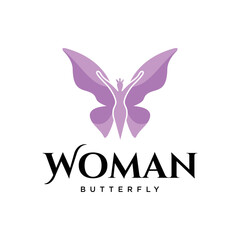 Woman Butterfly Logo Design