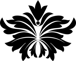 Floral motif isolated heraldic flower