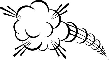 Bang symbol, isolated burst of bomb
