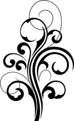 Flourish embellishment vector floral element