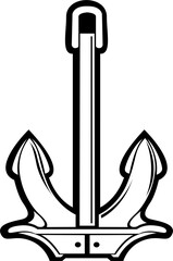 Nautical symbol isolated ship anchor