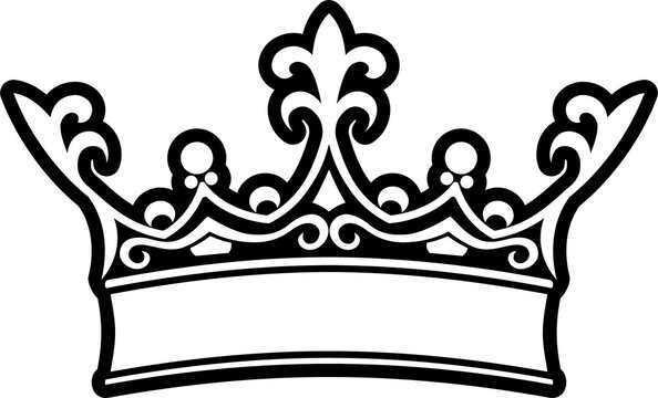 recommend clip art: Crown outline icon isolated royal treasure