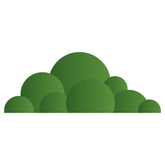Green grass, bush, tree bush and lawn or turf.