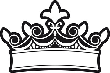 Crown outline icon isolated royal treasure