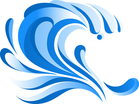 recommend clip art: Sea, ocean wave flat vector illustration