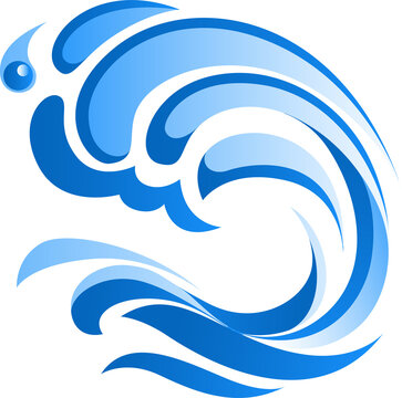 recommend clip art: Sea, ocean wave flat vector illustration