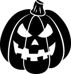 Jack lantern silhouette vector illustration