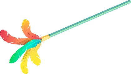 Pet play toy, cats activity feather rod teaser