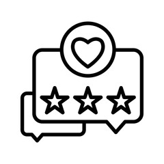 Feedback icon black outline vector