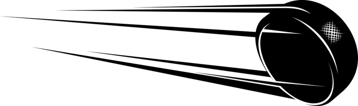Flying disk isolated hockey puck