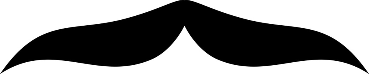 Fototapeta na wymiar Black retro mustaches or moustaches isolated