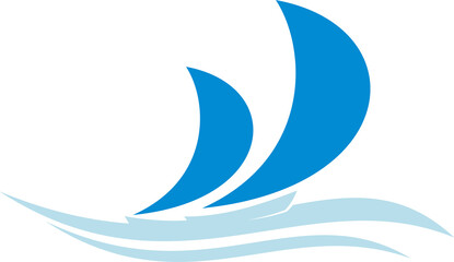 Obraz na płótnie Canvas Motorboat or yacht, yachting sport logo