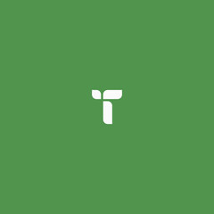 letter T leaf vector