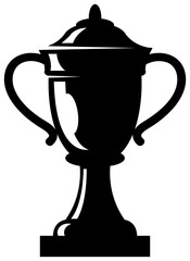 Championship cup silhouette vector illustration