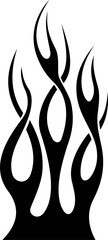 Fire silhouette vector illustration