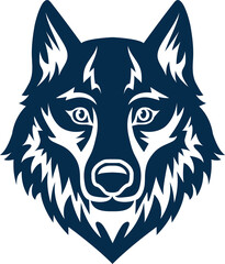 Red fox head muzzle, sport club mascot logo icon