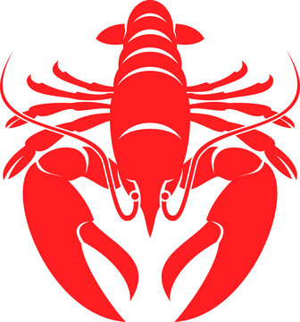 Big Red Lobster Isolated Marine Crustacean Animal