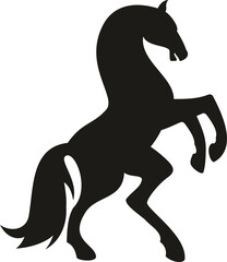 Fototapeta na wymiar Horned horse isolated unicorn animal silhouette