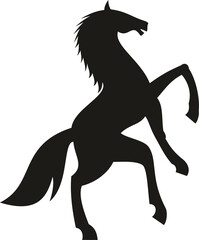 Horned horse isolated unicorn animal silhouette
