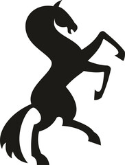 Fototapeta premium Horned horse isolated unicorn animal silhouette