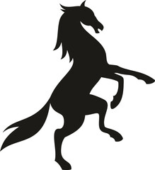 Horned horse isolated unicorn animal silhouette