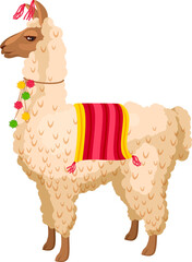 Alpaca llama isolated cartoon animal © Vector Tradition