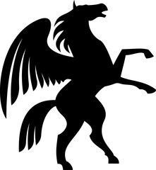 Fototapeta na wymiar Unicorn or pegasus isolated winged animal horse