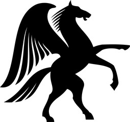 Fototapeta na wymiar Unicorn or pegasus isolated winged animal horse