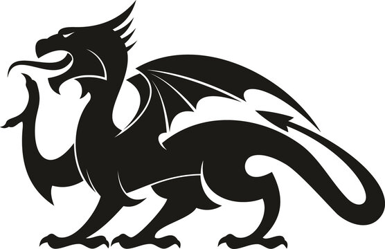 Gryphon mythical creature isolated dragon beast