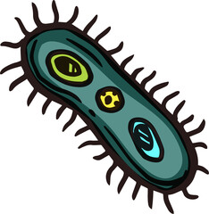 Fototapeta premium Microorganism virus bacteria icon isolated