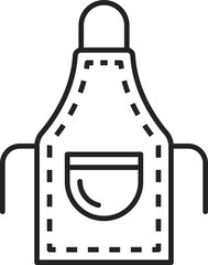 Kitchen apron line icon, cooking accessory