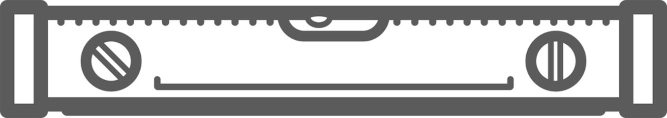 Bubble or spirit level isolated outline icon