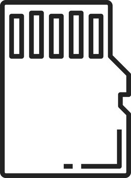 recommend clip art: SD memory card isolated vector outline linear icon