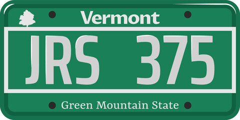 Vehicle registration number plate of American states and city. Vector set of car license number plate