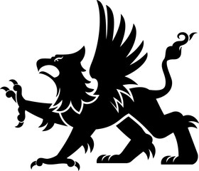 Legendary griffon isolated winged lion