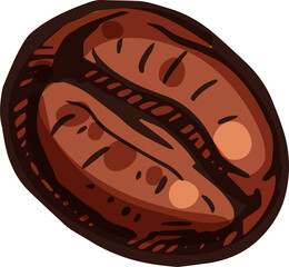 Coffee bean isolated americano drink ingredient