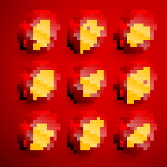 Set line Location with percent discount, Finance document, Money coin, Gear, Shopping cart, Safe, bag and and Coin money dollar icon. Vector