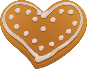 Homemade baked heart shaped pastry cookie