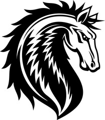 Fototapeta premium Heraldic horse, royal gothic heraldry symbol