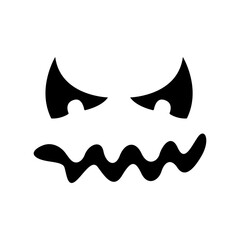 Scary ghost face For carving pumpkins Horror on halloween.
