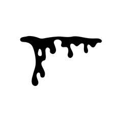 The silhouette of the flowing blood Horror on halloween