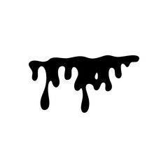 The silhouette of the flowing blood Horror on halloween