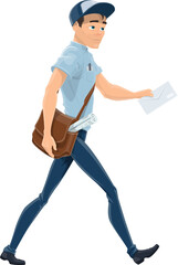 Delivery man, isolated postman