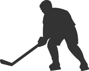 Defender ice hockey player in uniform isolated