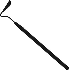 Agricultural and horticultural hand tool hoe isolated - obrazy, fototapety, plakaty