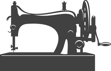 Sewing machine, retro tailors equipment isolated