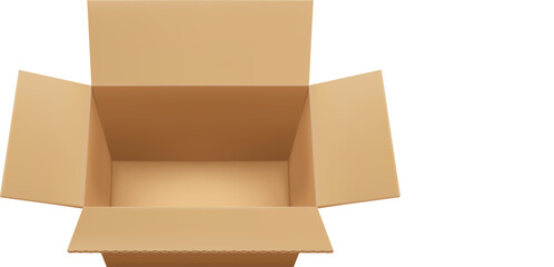 Paperboard container isolated delivery empty box